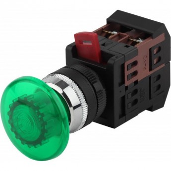 Кнопка ЭРА AEA-22 ГРИБОК D22мм 1з+1р BBG30-AEA-K06E зел. Б0045634